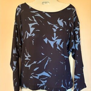 Ann Taylor navy blouse